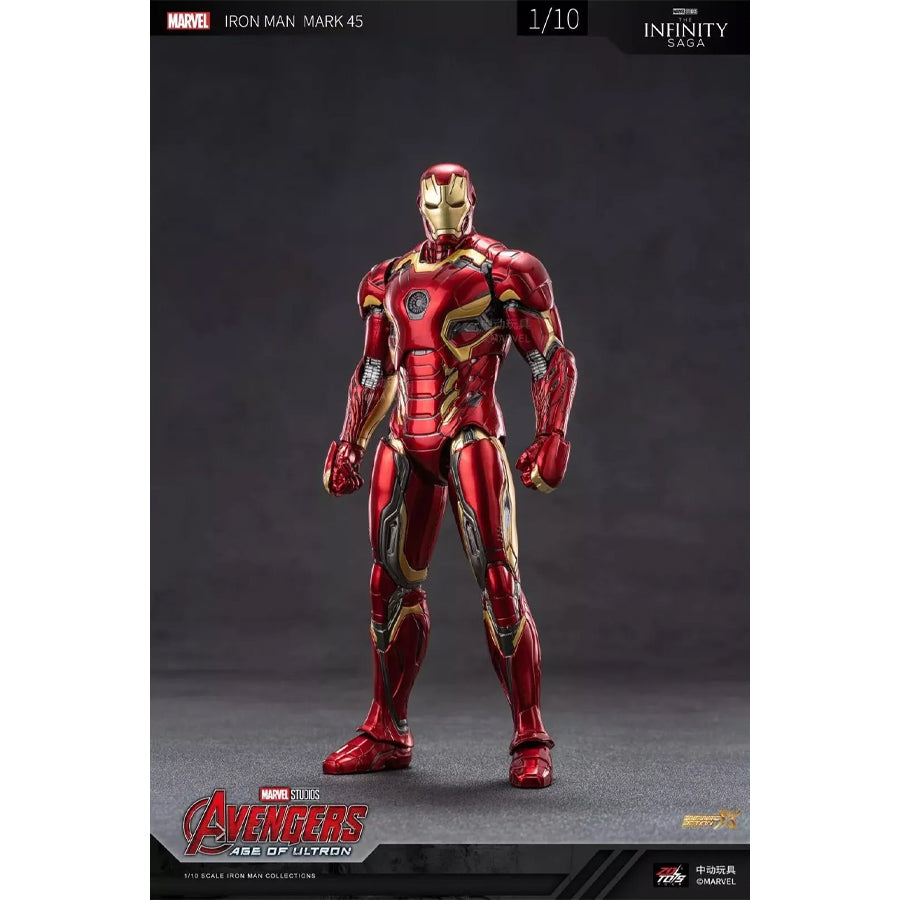 MCU Iron Man MK 45 7-Inch (1/10), Marvel Officially Licensed by ZD