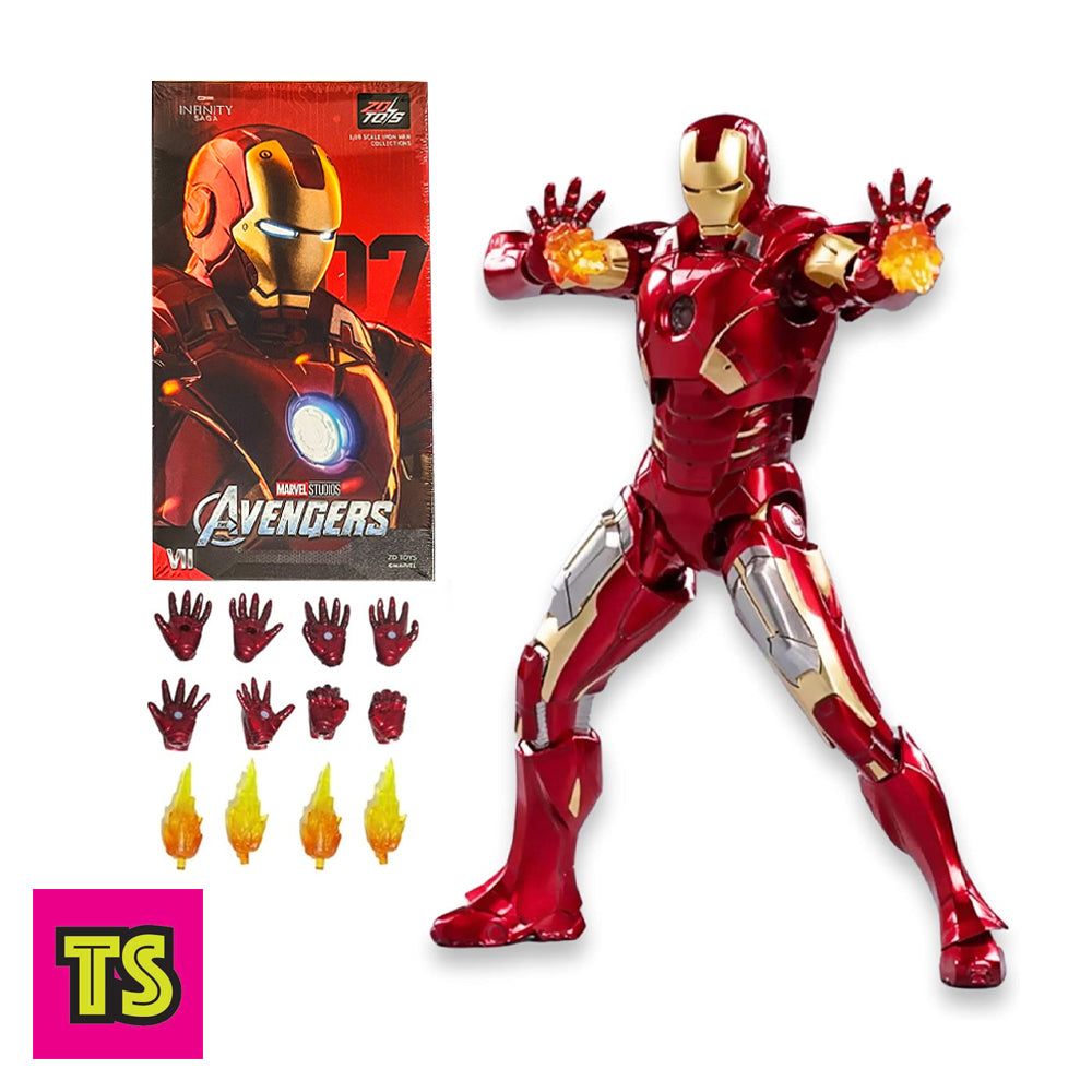 MCU Iron Man MK VII 7-Inch (1/10), Marvel Officially Licensed by