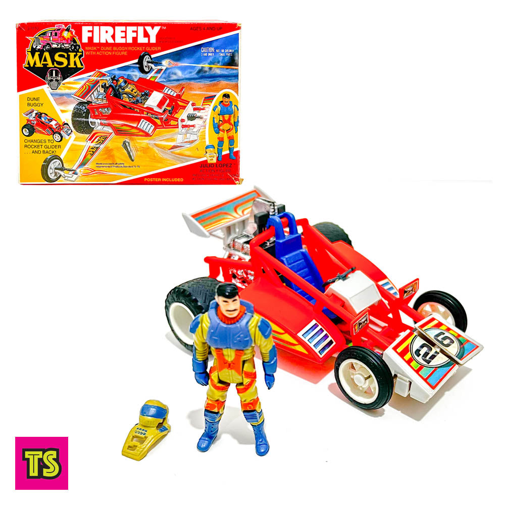 Véhicule Firefly + Julio Lopez M.A.S.K. KENNER (1986