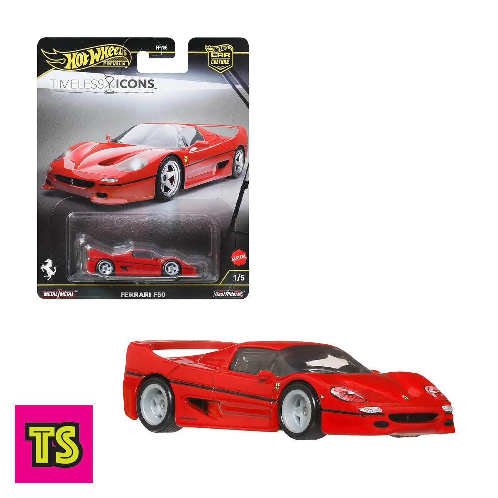 Ferrari F50, Hot Wheels Premium Car Culture Timeless Icons by