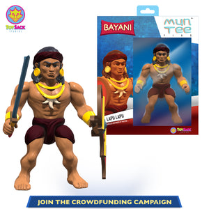 Figure & Packaging, Lapu Lapu, Bayani 3.5" Scale Figure, MunTee Figs Crowdfunding Campaign #1 by ToySack Studios 2024 | ToySack, buy other MunTee Figs toys only at ToySack Philippines