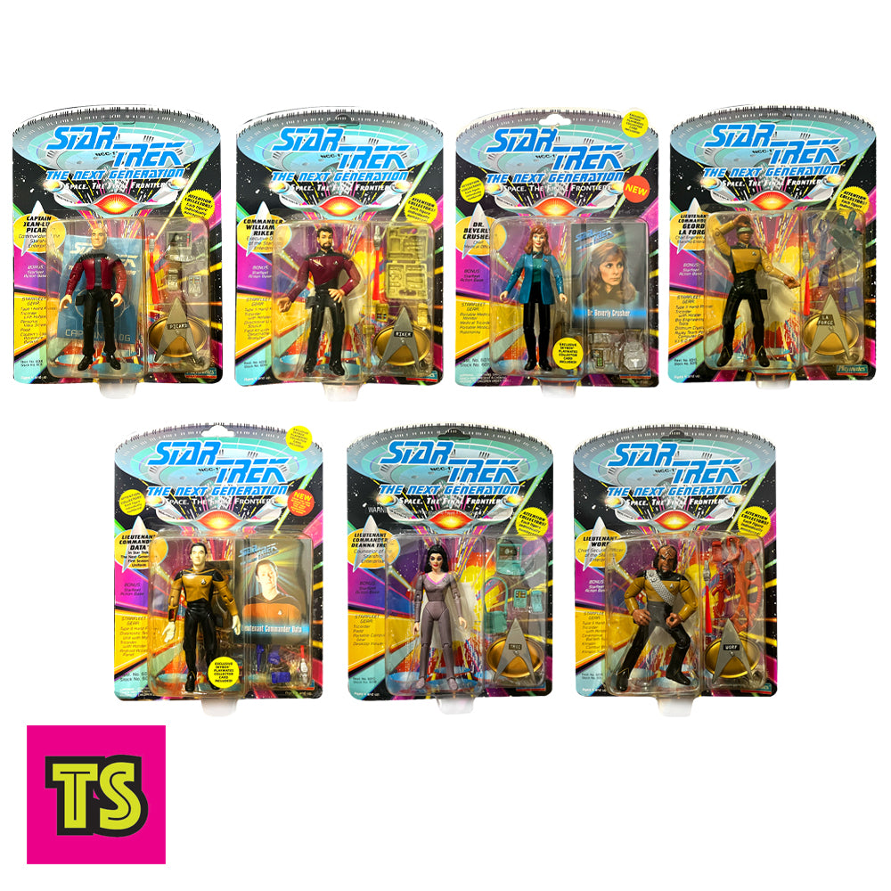 未開封 Playmates STAR TREK フィギュア 7体セット スタートレック 札幌市 豊平区 平岸 Star Trek TNG Crew Set of 7, Star Trek The Next Generation by
