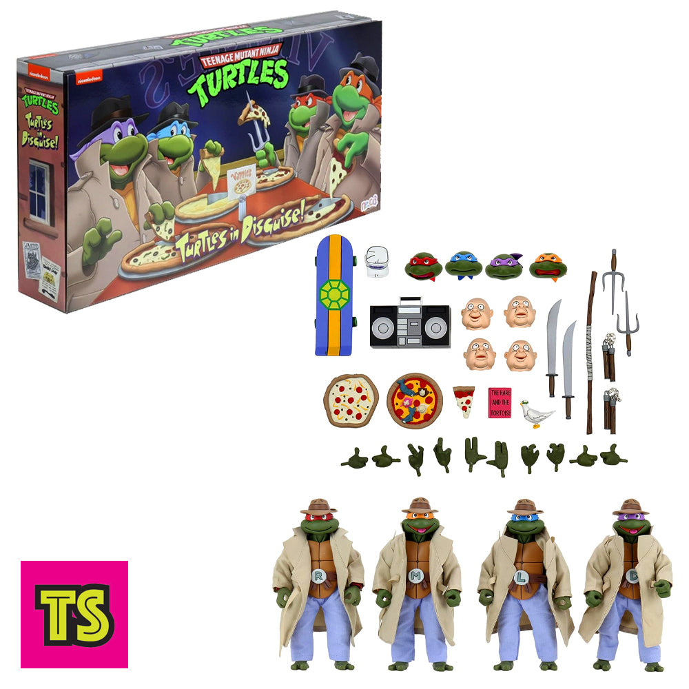 Turtles in Disguise (Cartoon) Pack of 4, Teenage Mutant Ninja
