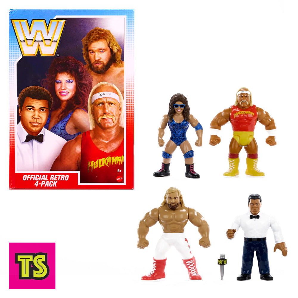 WWE Wrestlemania Collection Retro 4-Pack: Hulk Hogan, Muhammad Ali