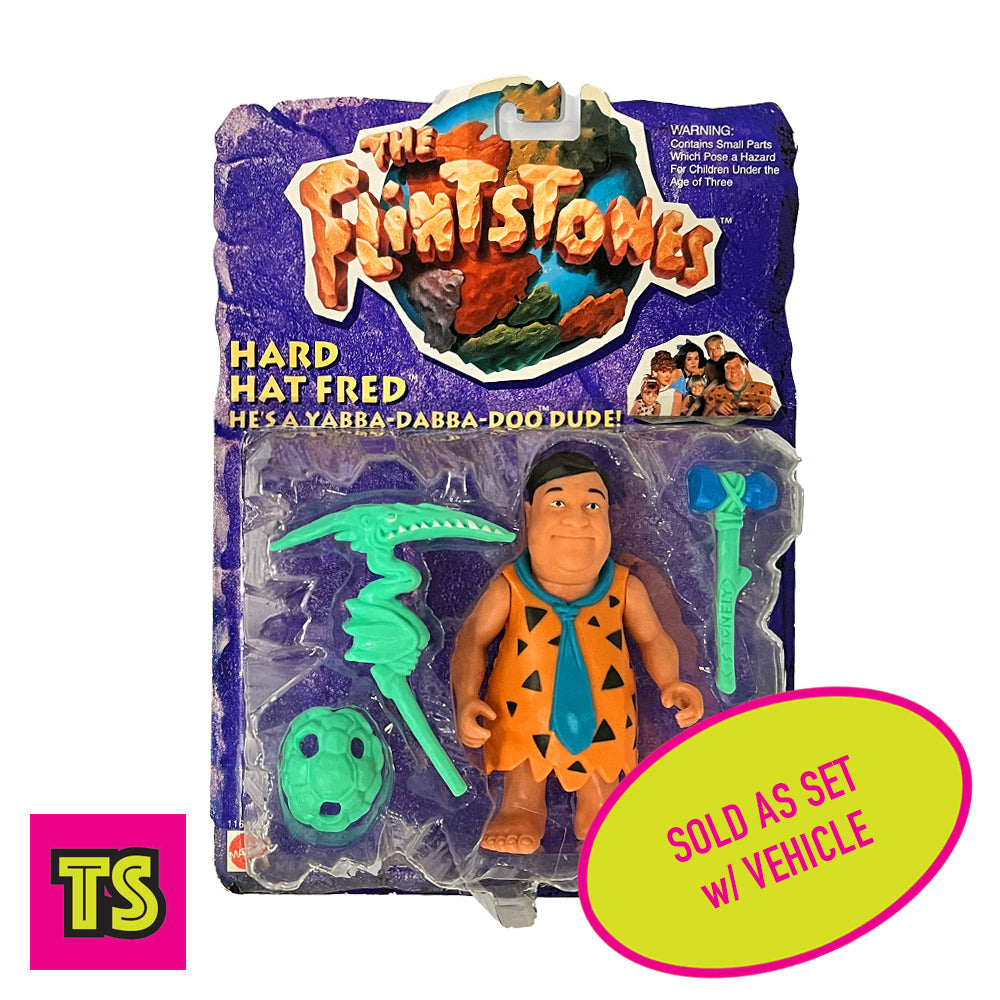 Fred with Flintmobile, Flintstones Movie by Mattel 1994