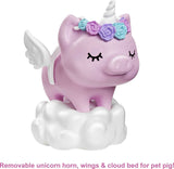 Piglet Accessory Detail, Barbie Extra Doll in Pink Fluffy Coat with Unicorn Piglet, by Mattel, buy Barbie dolls and toys for sale online at ToySack Philippines