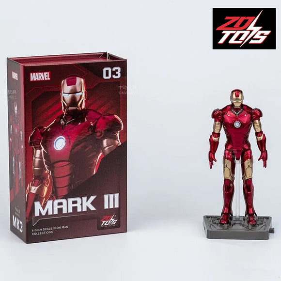 MCU Iron Man MK III 4-Inch Hall of Armors, Marvel Officially Licensed by ZD Toys | ToySack, buy Marvel toys for sale online at ToySack