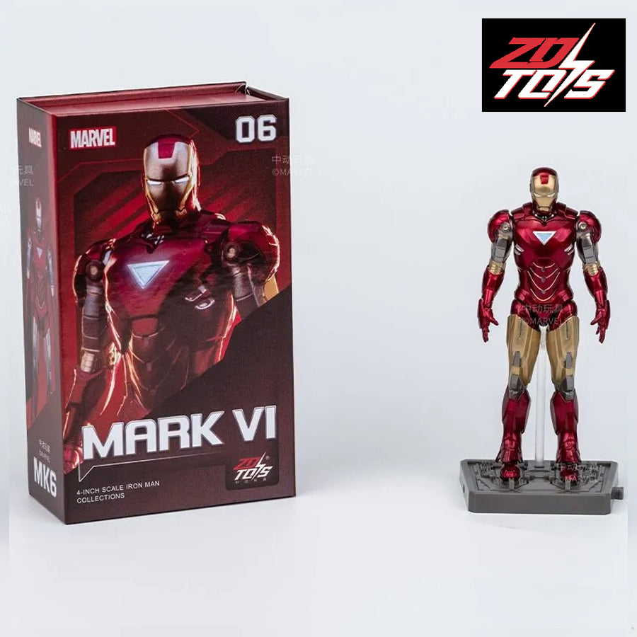 MCU Iron Man MK VI 4-Inch Hall of Armors, Marvel Officially Licensed by ...