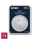 PCGS Packaging, 2022 1 oz Silver British Virgin Islands Pegasus – 5th Anniversary, APMEX (MintDirect® Premier + PCGS First Strike Eligible) | ToySack, buy gold and silver bullion coins for sale online at ToySack