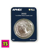 PCGS Case, 2022 1 oz Silver Niue Czech Lion (BU), APMEX, ( PCGS FS Certified) | ToySack, buy gold and silver bullion coins for sale online at ToySack