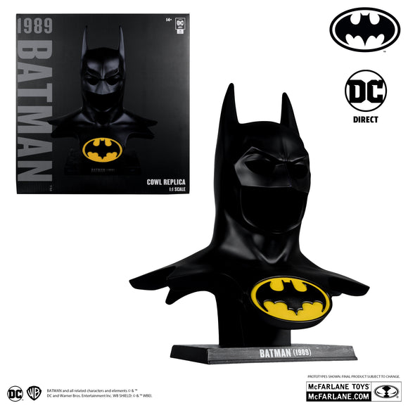 Batman 1989 Cowl 1:1 Scale with Stand, DC McFarlane Toys 2024 | ToySack, buy DC Batman toys for sale online at ToySack