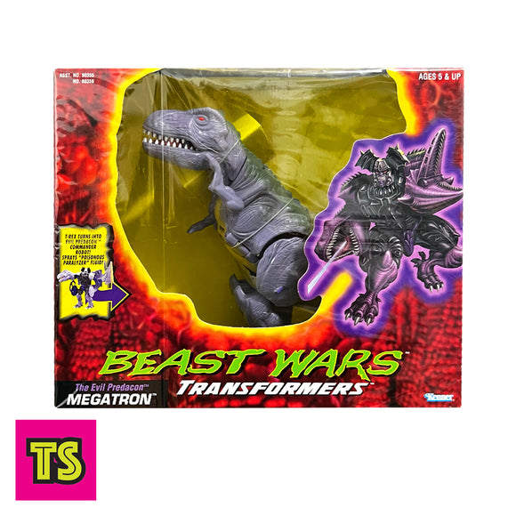 Megatron (Original First Release) Mint in Sealed Box Covered in Protective Clear Plastic, Transformers Beast Wars by Hasbro 1996 | ToySack, buy vintage Transformers toys for sale online at ToySack