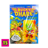 Action Figure Detail, Bucky O'Hare (Mint on Card w/ Cardboard Back & Clear Plastic Support) & Graded Bucky O'Hare #3 Comic CGC 9.6, Bucky O'Hare by Hasbro 1991 | ToySack, buy vintage toys and comics for sale online at ToySack Philippines