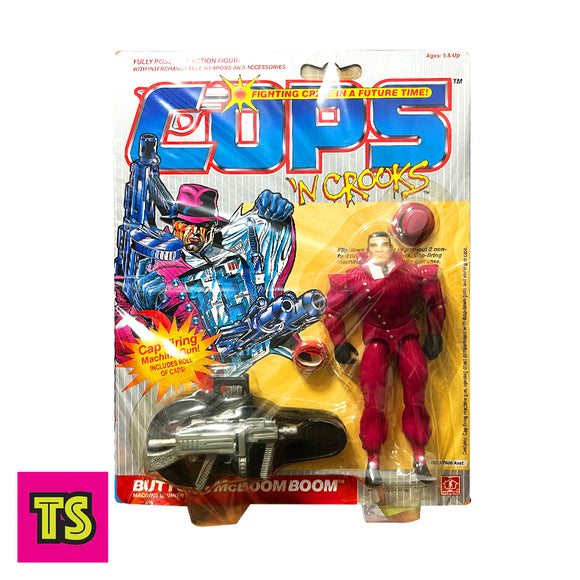 Buttons McBoomBoom (Mint on Card with Protective Clear Plastic), COPS n Crooks by Hasbro 1988 | ToySack, buy vintage toys and collectibles online at ToySack