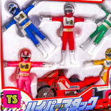 Contents, Bioman Hyper Attack Set 5 Figures with Cycle (Mint), Choudenshi Bioman Sentai by Bandai 1984 | ToySack, buy vintage 80s Bandai Sentai toys for sale online at ToySack