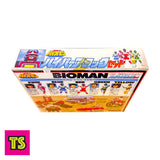 Top of Box, Bioman Hyper Attack Set 5 Figures with Cycle (Mint), Choudenshi Bioman Sentai by Bandai 1984 | ToySack, buy vintage 80s Bandai Sentai toys for sale online at ToySack