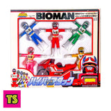 Bioman Hyper Attack Set 5 Figures with Cycle (Mint), Choudenshi Bioman Sentai by Bandai 1984 | ToySack, buy vintage 80s Bandai Sentai toys for sale online at ToySack