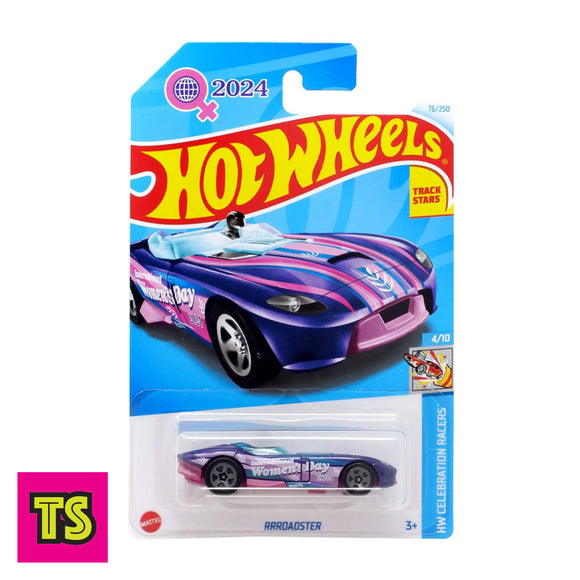 Rrroadster Women's Day (Card Not Mint), Celebration Racers Hot Wheels by Mattel | ToySack, buy modern and classic Hot Wheels 1/64 diecast cars for sale online at ToySack
