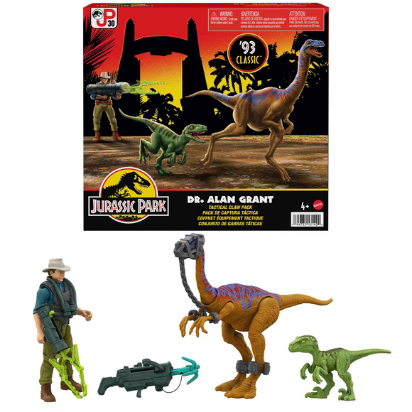 Dr. Alan Grant Tactical Claw with Gallimimus and Baby Velociraptor, Jurassic Park by Mattel 2023 | ToySack, buy Jurassic Park toys for sale online at ToySack Philippines