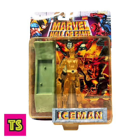Iceman with Fleer Annual 1995 Lady Deathstrike vs Wolverine Card, Marvel Hall of Fame by ToyBiz 1996 | ToySack, buy vintage Marvel toys for sale online at ToySack Philippines