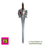 On Wall Mount, He-Man's Power Sword (1:1 Lifesize Replica), Masters of the Universe Props by Factory Entertainment | ToySack, buy props & replicas for sale online at ToySack