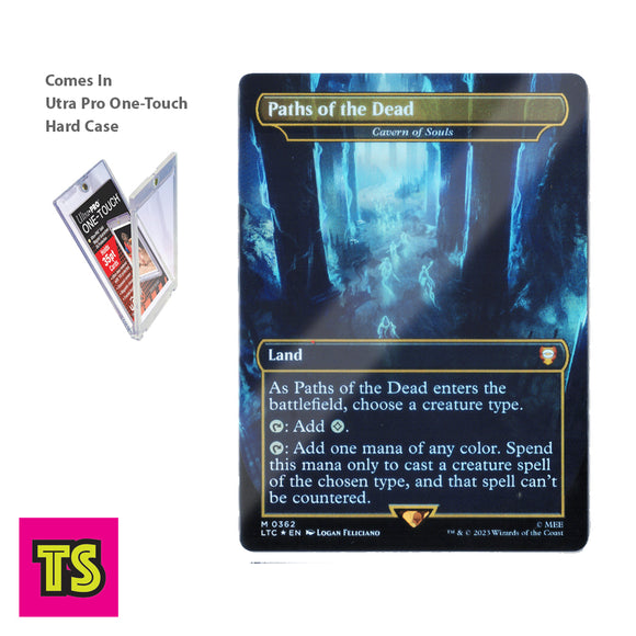 “Paths of the Dead” (Cavern of Souls) Foil Borderless Mythic Rare, Magic: The Gathering – Tales of Middle-earth with Ultra Pro One-Touch Case Included | ToySack, buy Magic the Gathering MTG cards for sale online at ToySack