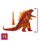 Size Details, Burning Godzilla, Monsterverse: Godzilla King of Monsters by Playmates Toys 2025 | ToySack, buy Godzilla toys and collectibles for sale online at ToySack