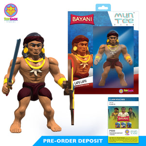 Lapu-Lapu - Pre-Order Deposit Claim Voucher, Bayani 3.5" Scale Figure, MunTee Figs by ToySack Studios | ToySack, buy toys for sale online at ToySack Philippines