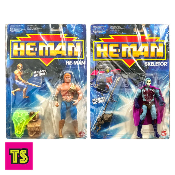 BUNDLE! New Adventures of He-Man: He-Man & Skeletor (Mint on Card w/ Cardboard Back & Clear Plastic Support), New Adventures of He-Man by Mattel 1990 | ToySack, buy vintage toys for sale online at ToySack Philippines