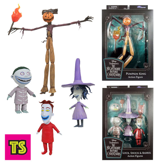 Bundle Jack the Pumpkin King with Lock, Shock, & Barrel, Nightmare Before Christmas Disney by Diamond Select Toys | ToySack, buy Disney toys and collectibles for sale online at ToySack