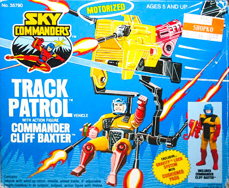 ToySack | Track Patrol with Commander Cliff Baxter, Sky Commanders by Kenner 1987, buy vintage toys for sale online at ToySack Philippines