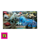 Back of Box Details, Stegosaurus with Dron the Cavester, Definitely Dinosaurs by Playskool 1987 | ToySack, buy vintage dinosaur toys for sale online at ToySack