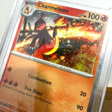 Charmeleon Double Holo Detail, Charmander Evolution Set (Double Holo Edition) Set of 3 with Protector, Pokemon Scarlet & Violet TCG | ToySack, buy and collect Pokemon and other trading card games for sale online at ToySack