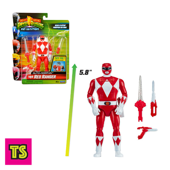 Auto-Morphin Red Ranger, Mighty Morphin Power Rangers Reignition (MMPR) by Playmates Toys 2025 | ToySack, buy vintage and retro toys for sale online at ToySack