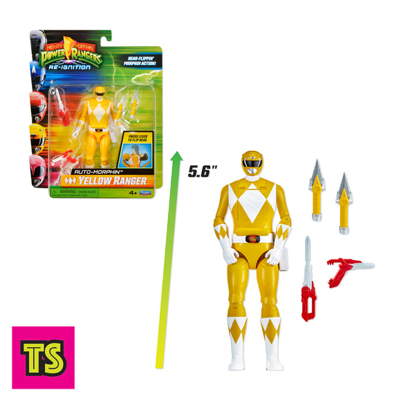 Auto-Morphin Yellow Ranger, Mighty Morphin Power Rangers Reignition (MMPR) by Playmates Toys 2025 | ToySack, buy vintage and retro toys for sale online at ToySack