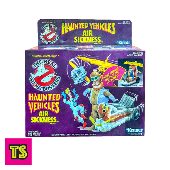 Front of Box Details, Haunted Vehicles Air Sickness, The Real Ghostbusters by Kenner, 1989 | ToySack, buy vintage toys for sale online at ToySack