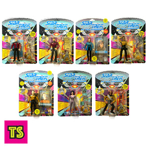 Star Trek TNG Crew Set of 7, Star Trek The Next Generation by Playmates Toys 1995 | ToySack, buy vintage Star Trek toys for sale online at ToySack