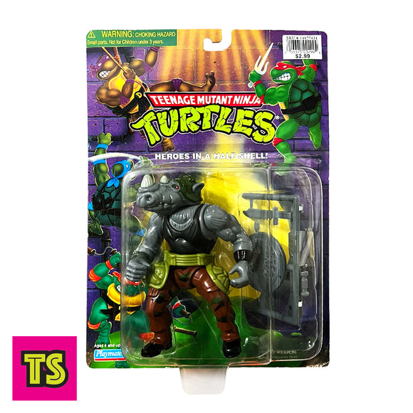 Rocksteady, 10th Year Teenage Mutant Ninja Turtles TMNT by Playmates Toys 1998 | ToySack, buy vintage Ninja Turtles toys and collectibles for sale online at ToySack