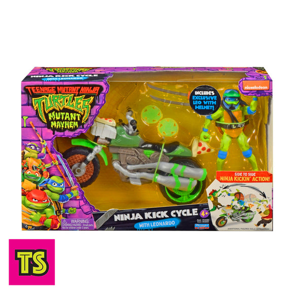 Ninja Kick Cycle with Leonardo (4.5-Inch Scale), Ninja Turtles TMNT Mutant Mayhem by Playmates Toys 2023 | ToySack, buy TMNT toys for sale online at ToySack Philippines
