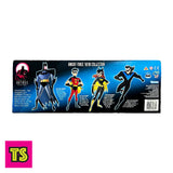 Back of Box Packaging, Knight Force Hero Collection with Batman, Batgirl, Nightwing, and Robin, Batman The New Adventures by Hasbro 2000 | ToySack, buy vintage and retro themed DC Comics toys for sale online at ToySack