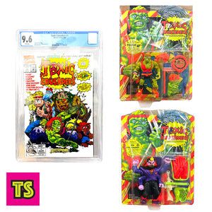 BUNDLE! Toxie & Dr. Killemoff Bundle (Mint on Card w/ Cardboard Back & Clear Plastic Support) & CGC 9.6 Graded Toxic Crusaders #1 Comic, Toxic Crusaders Toy Line by Playmates Toys 1991 | ToySack, buy vintage toys for sale online at ToySack Philippines