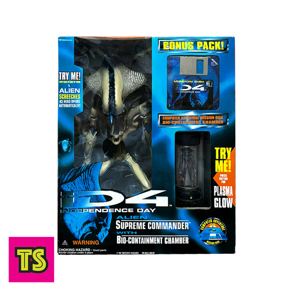 Alien Supreme Commander w/ Bio-Containment Chamber (Brand New Sealed Box), ID4 Indeendence Day by Trendmasters 1996 | ToySack, buy vintage alien toys for sale online at ToySack