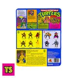 Card Back Details, April O'Neil Blue Stripe Variant (TMNT), Vintage Teenage Mutant Ninja Turtles TMNT by Playmates Toys 1988 | ToySack, buy vintage retro Ninja Turtles toys, action figures, comics, and collectibles for sale online at ToySack. 

We ship internationally.