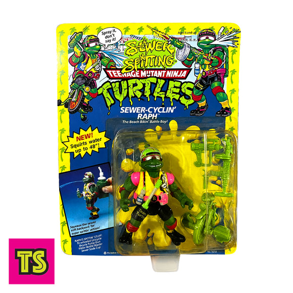 Sewer-Cyclin' Raph, Sewer Spitting Teenage Mutant Ninja Turtles (TMNT) by Playmates Toys 1992 | ToySack, buy vintage toys for sale online at ToySack Philippines