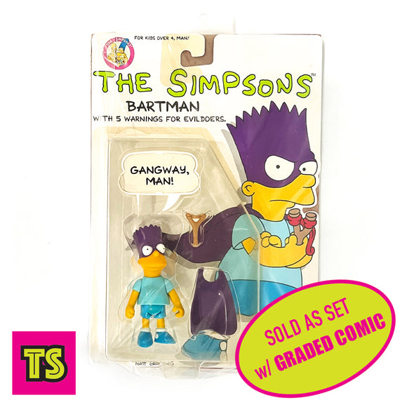 Bartman with Graded Comic, The Simpsons by Mattel 1990 | ToySack, buy Simpsons toys for sale online at ToySack Philippines