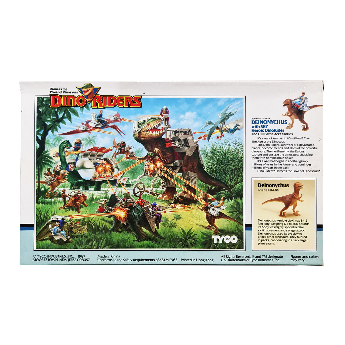 Deinonychus with Sky Heroic Dino-Rider (Brand New MIB Excellent Card ...