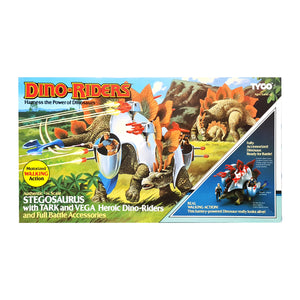 Stegosaurus with Tark & Vega Heroic Dino-Riders (Mint in Sealed Box), Vintage Dino-Riders by Tyco 1989 | ToySack, buy vintage Dino-Riders toys for sale online at ToySack Philippines