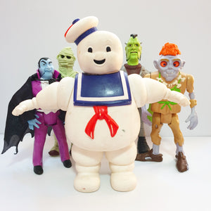 Ghostbusters StayPuft Marshmallow Man, Dracula, Zombie, Frankenstein's Monster, Mummy action figures by Kenner toys