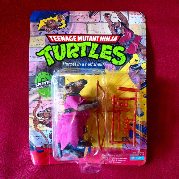 ToySack | Unpunched Splinter on 1988 TMNT Card by Playmates Toys
