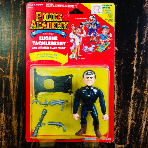 ToySack | Eugene Tackleberry, Police Academy by Kenner 1988 MoC, buy the Police Academy toys for sale online